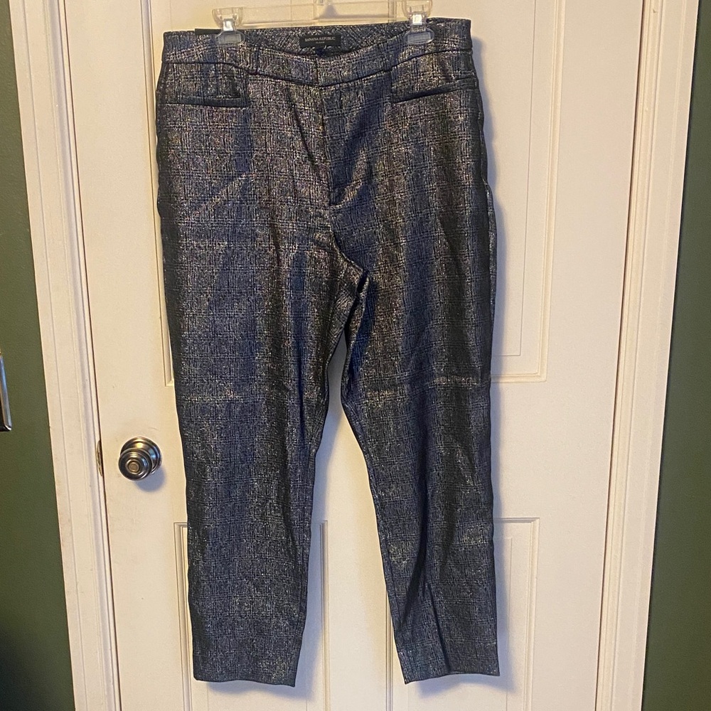 Banana Republic Blue Textured Pants